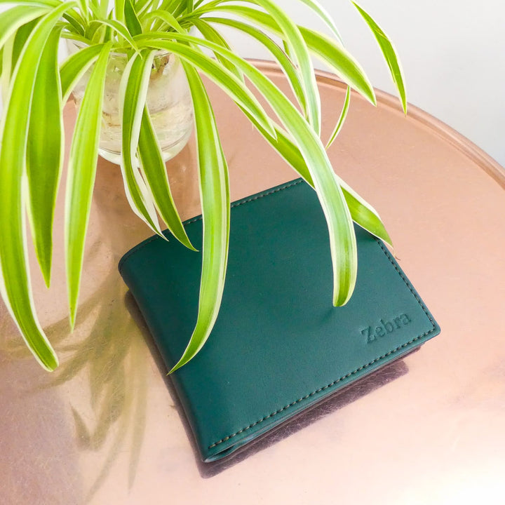 portefeuille vegan en cuir de raisin vert
