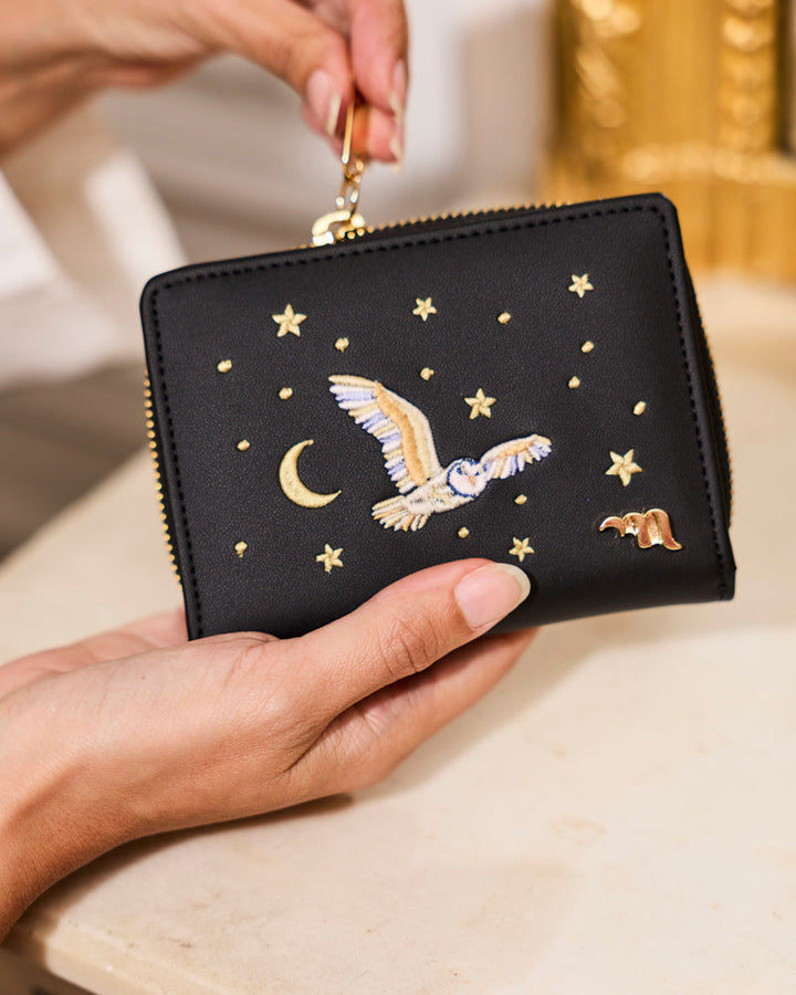 Portefeuille vegan Exquis Edwige Noir de la marque Minuit sur Terre