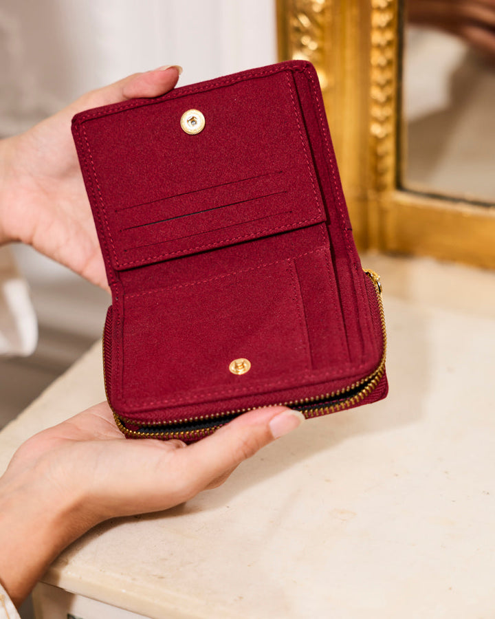 Portefeuille vegan Exquis Floral de la marque Minuit sur Terre