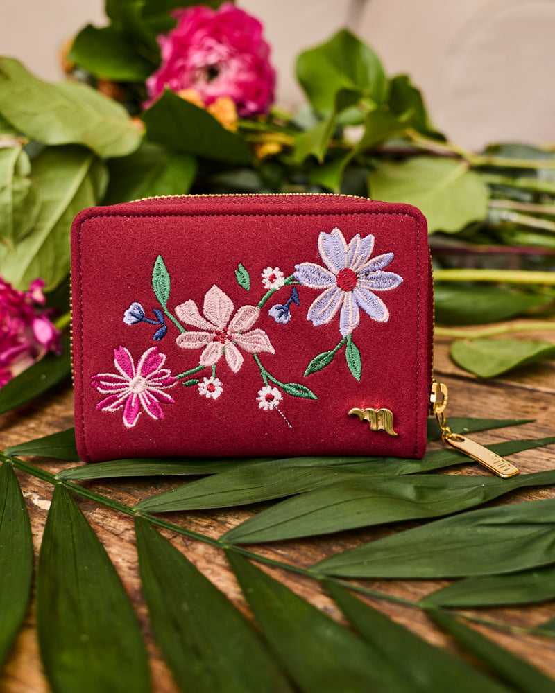 Portefeuille vegan Exquis Floral de la marque Minuit sur Terre