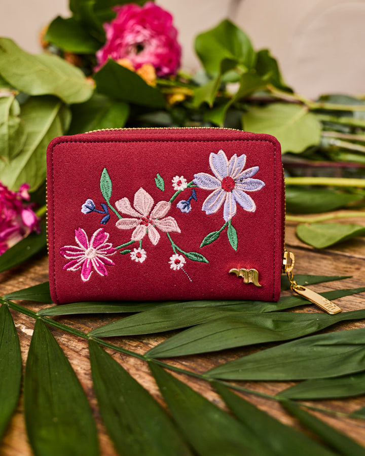 Portefeuille vegan Exquis Floral de la marque Minuit sur Terre