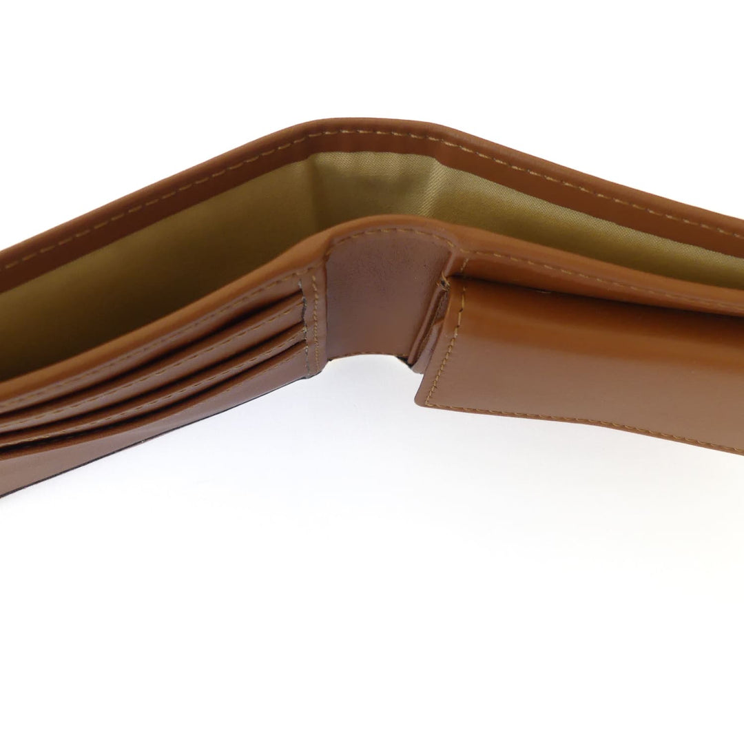 portefeuille en cuir vegan de raisin couleur marron caramel