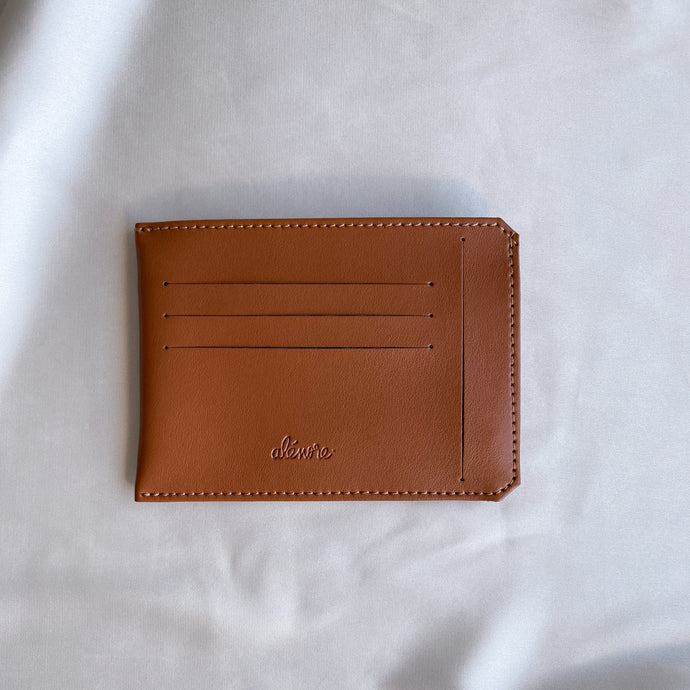 portefeuille vegan marron