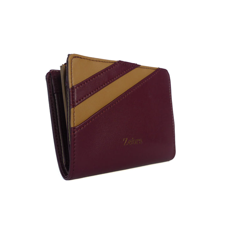 portefeuille en cuir vegan bordeau