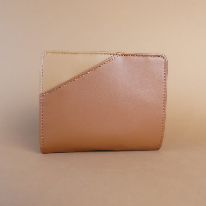 portefeuille en cuir vegan de raisin couleur camel