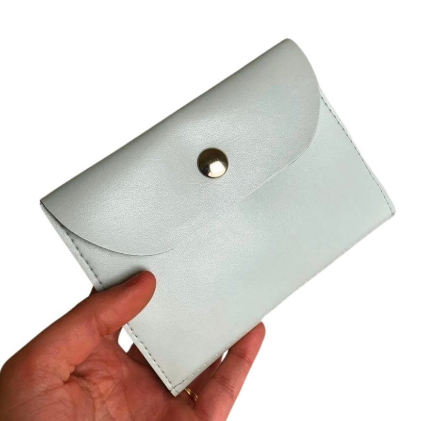portefeuille vegan bleu clair