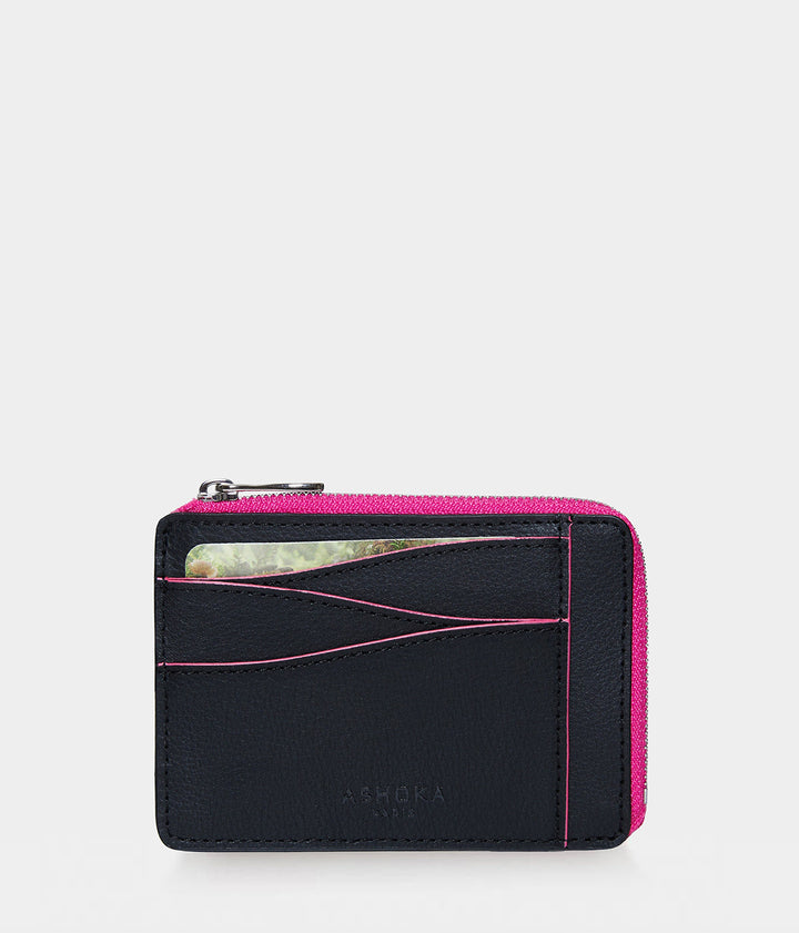 Mylo™️ Large Pink Zippered Mushroom Card Holder