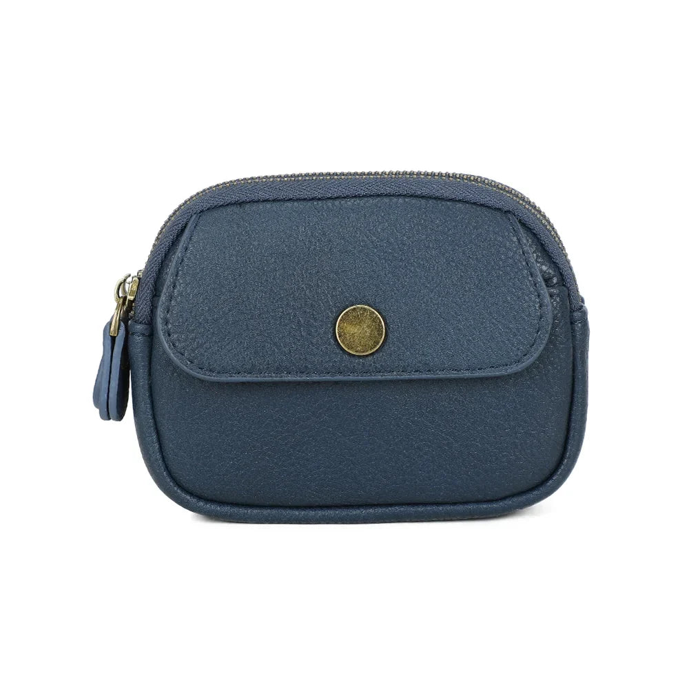 Portemonnaie Bleuet en cuir vegan de qualité