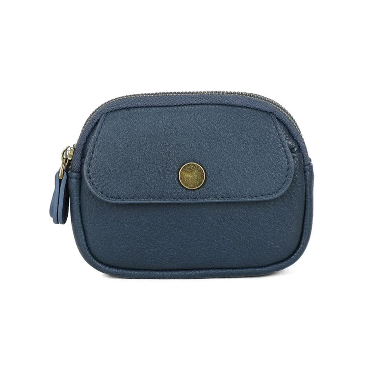 Portemonnaie Bleuet en cuir vegan de qualité