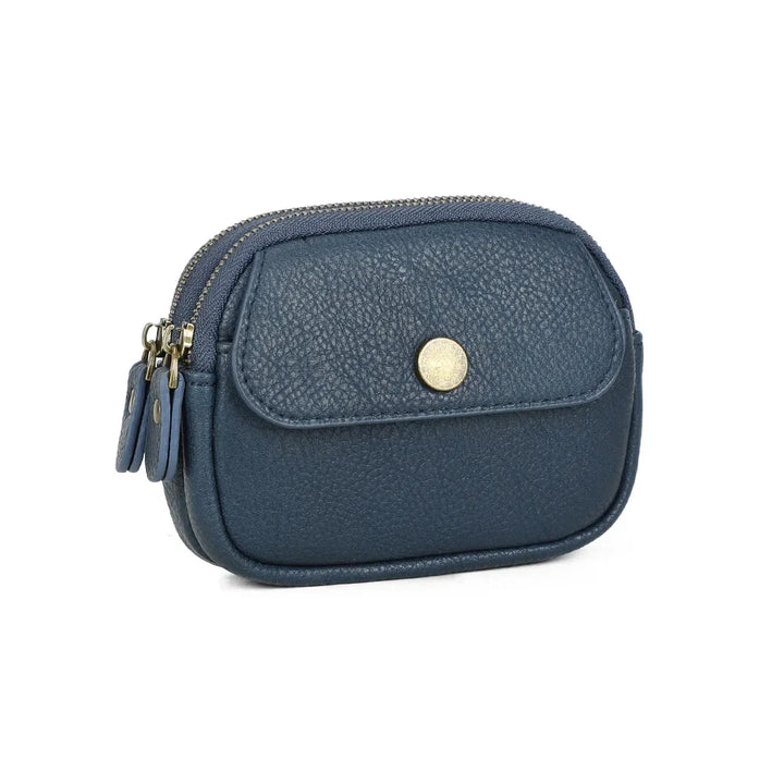 Portemonnaie Bleuet en cuir vegan de qualité