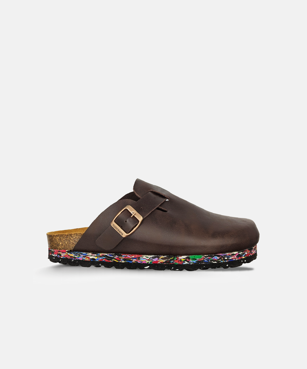Sabots en cuir vegan marron