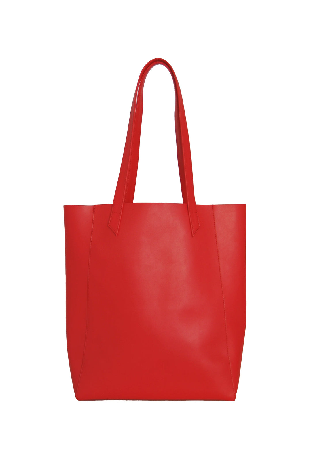 grand sac cuir vegan rouge