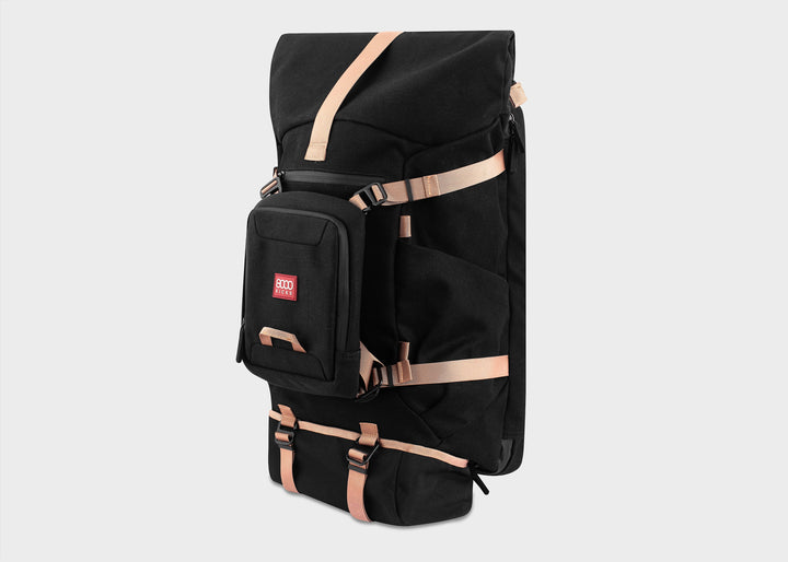 grand sac à dos de rando en chanvre noir