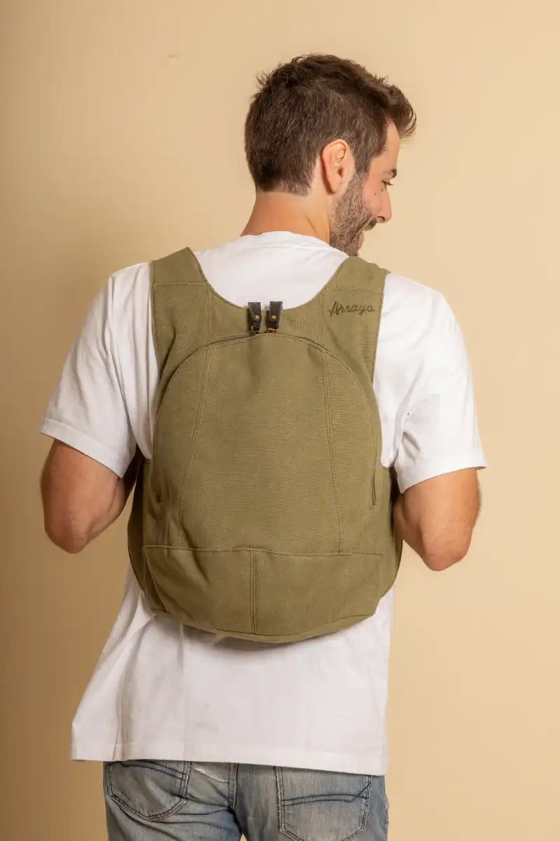 Sommerlicher Canvas-Rucksack – Diebstahlsicher