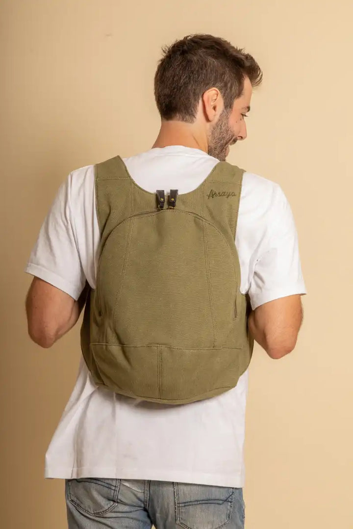 Sommerlicher Canvas-Rucksack – Diebstahlsicher