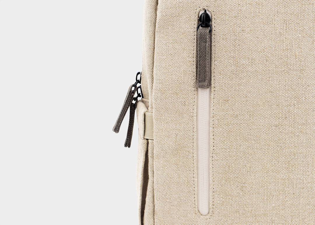 Petit sac à dos vegan en chanvre beije 