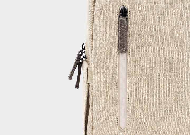 Petit sac à dos vegan en chanvre beije 
