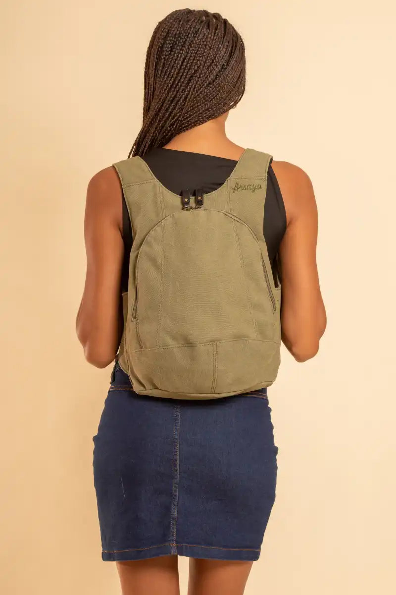 Sommerlicher Canvas-Rucksack – Diebstahlsicher