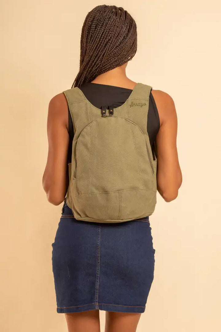Sommerlicher Canvas-Rucksack – Diebstahlsicher