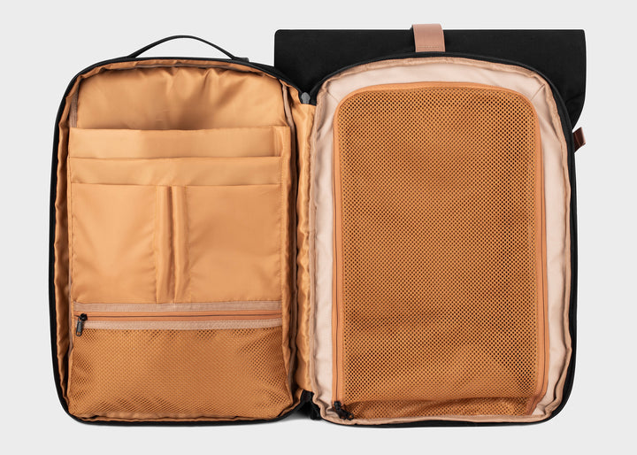 Intérieur Grand sac à dos de voyage en chanvre écologique