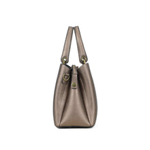 Charger l&#39;image dans la galerie, Vue de côté du sac à main sécurisé Arsayo Passiflore bronze