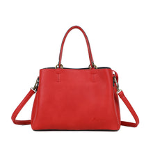 Charger l&#39;image dans la galerie, Vue de face du sac à main  rouge sécurisé Arsayo Passiflore