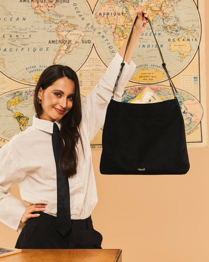 Sac à main vegan Maëlle Noir de la marque Minuit sur Terre