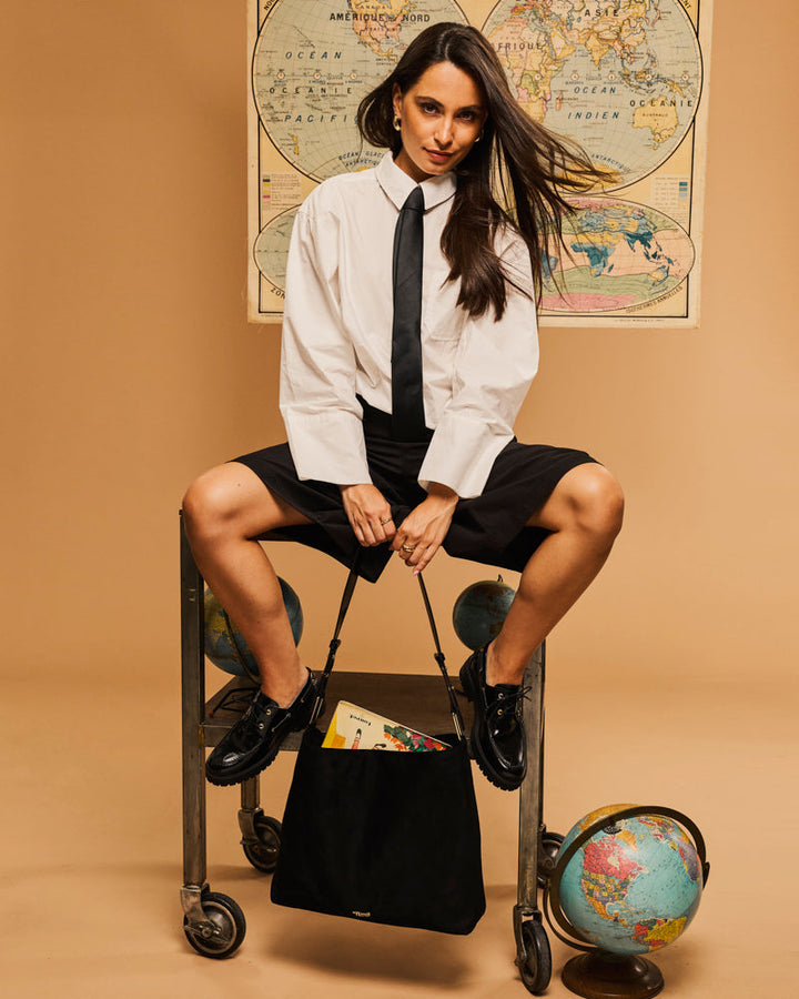 Sac à main vegan Maëlle Noir de la marque Minuit sur Terre