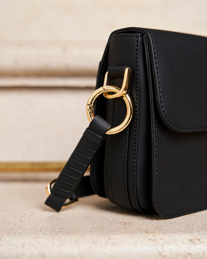 Sac à main vegan Sammy Noir de la marque Minuit sur Terre