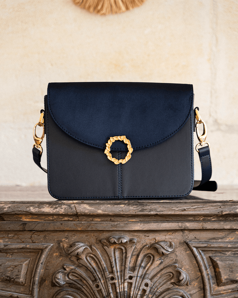 Sac à main vegan Stellan Bleu Minuit de la marque Minuit sur Terre