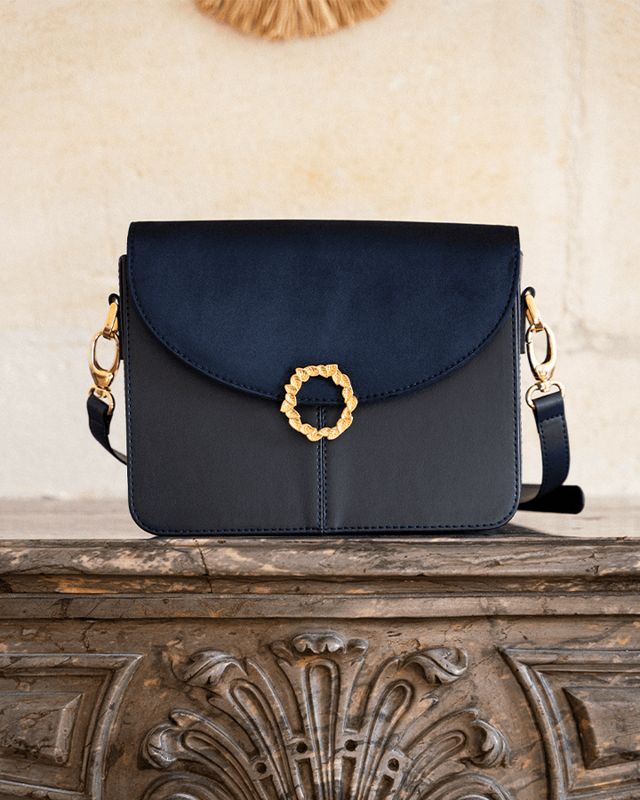 Sac à main vegan Stellan Bleu Minuit de la marque Minuit sur Terre