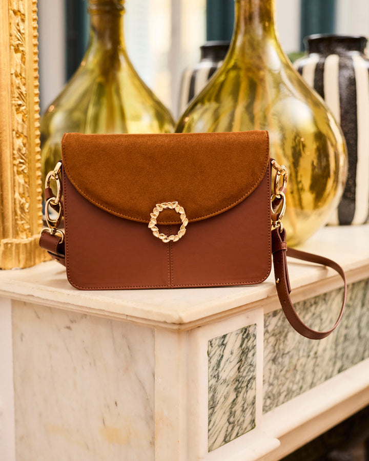 Sac à main vegan Stellan Camel de la marque Minuit sur Terre