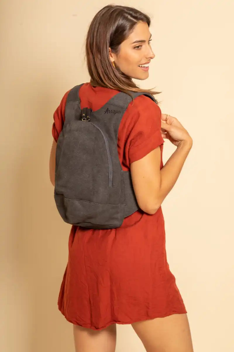 Sommerlicher Canvas-Rucksack – Diebstahlsicher