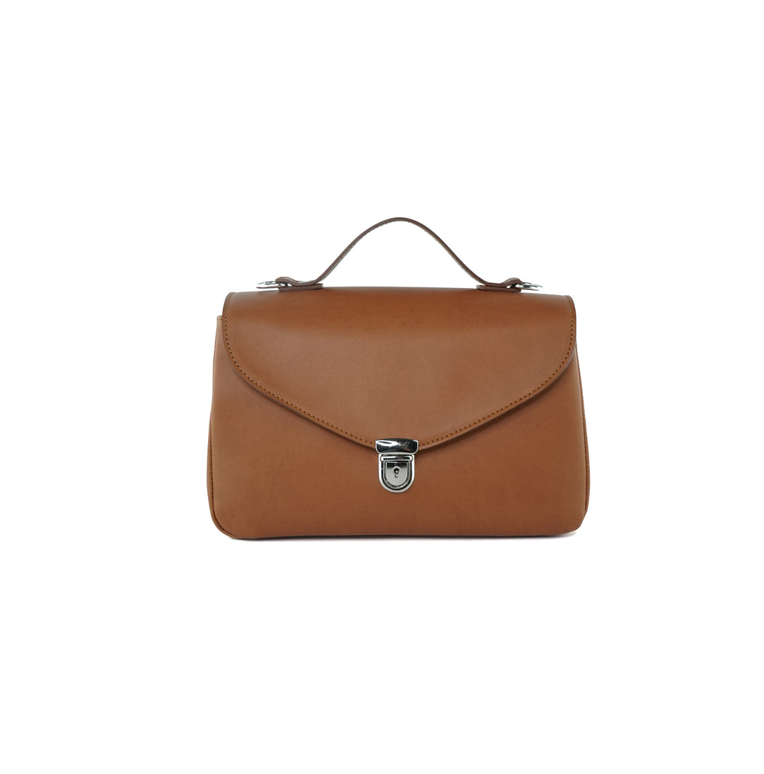 Sac à main vegan en cuir vegan de pomme marron