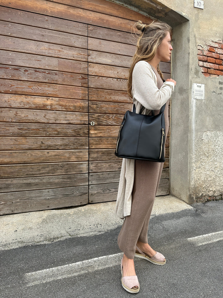 sac à dos en cuir vegan noir