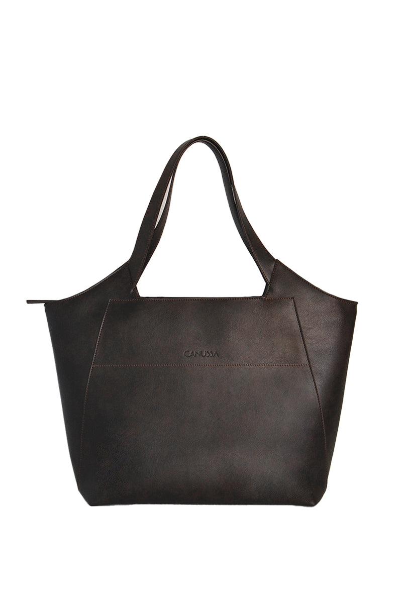 sac en cuir vegan marron