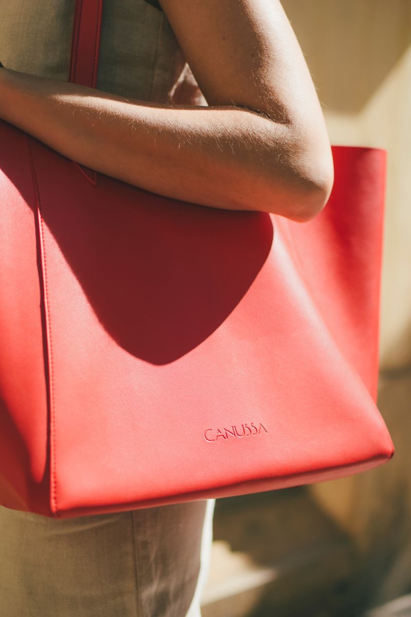sac rouge en cuirvegan éthique