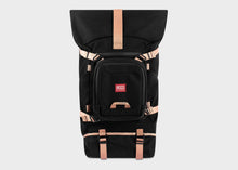 Load image into Gallery viewer, grand sac à dos de rando en chanvre noir