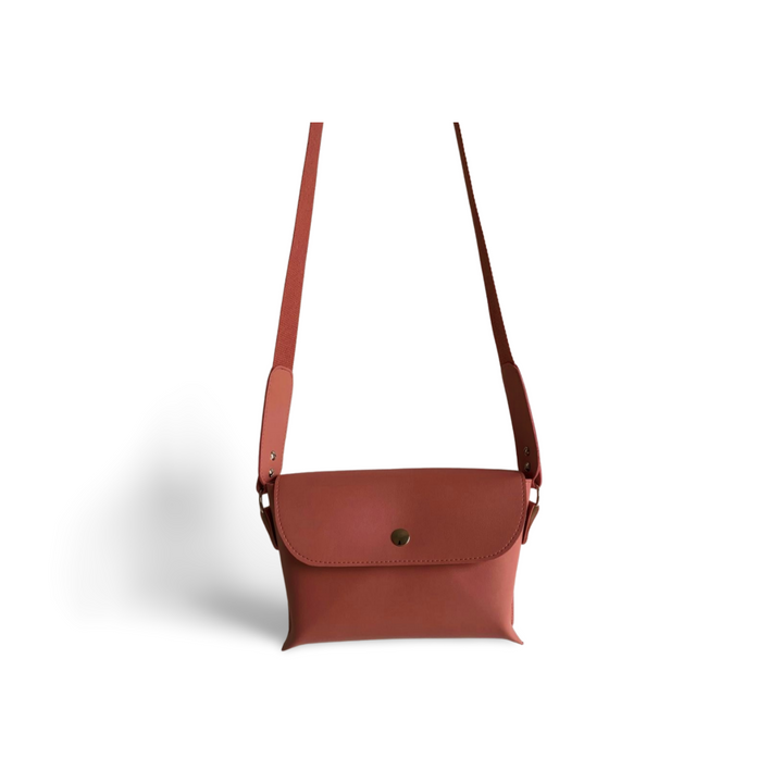 sac à main en cuir vegan rose