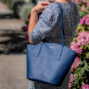 Sac vegan cabas bleu marine