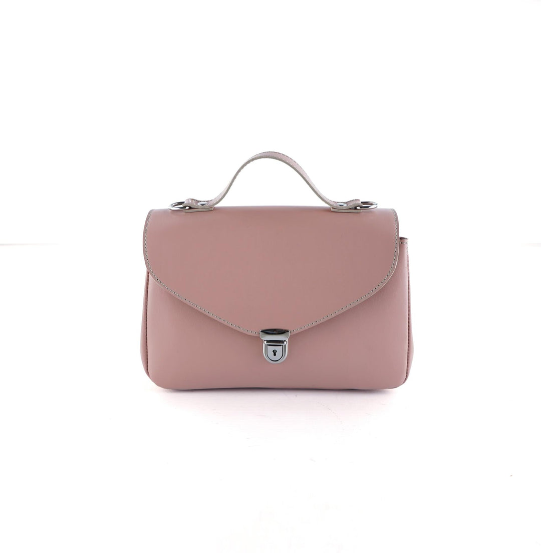 sac à main rose en cuir vegan de pomme