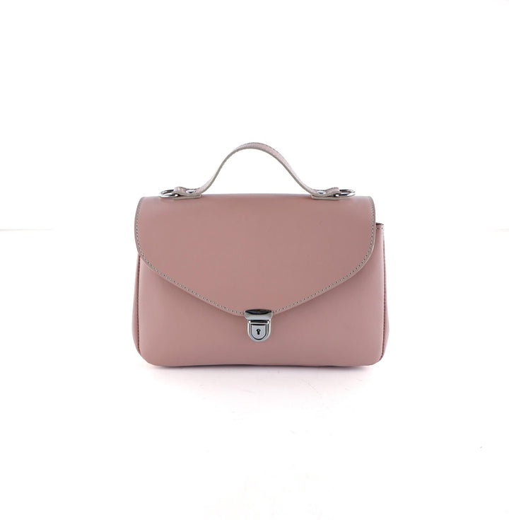 sac à main rose en cuir vegan de pomme