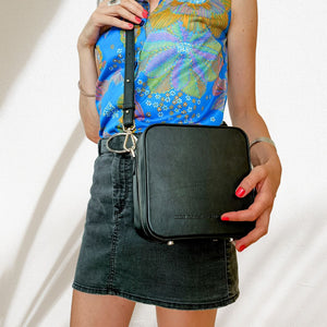 sac vegan en cuir de raisin noir