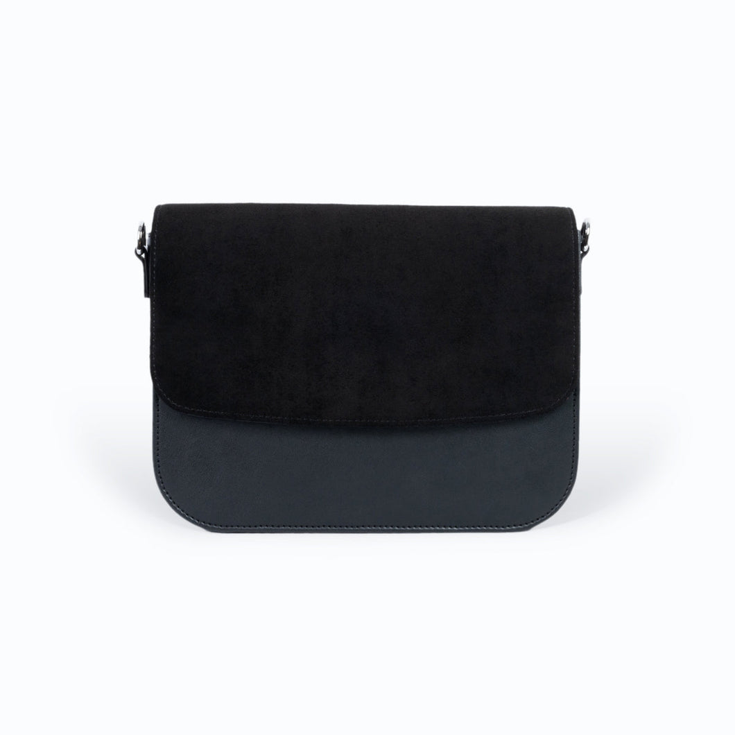 Sac vegan femme Brigitte Oxymore Noir – sac à main en cuir de pomme Uppeal™