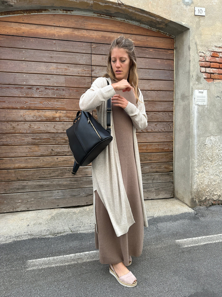 sac à dos en cuir vegan noir