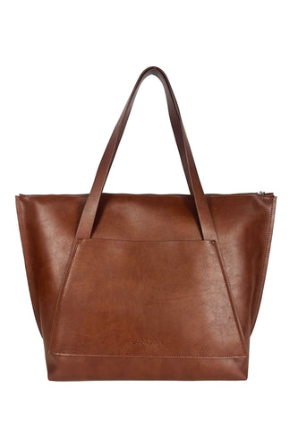sac de voyage en cuir vegan marron