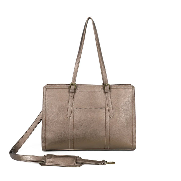  grand sac en cuir vegan couleur bronze