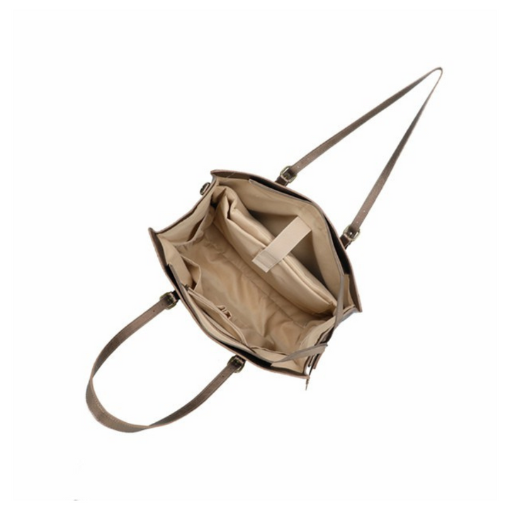 grand sac en cuir vegan couleur bronze