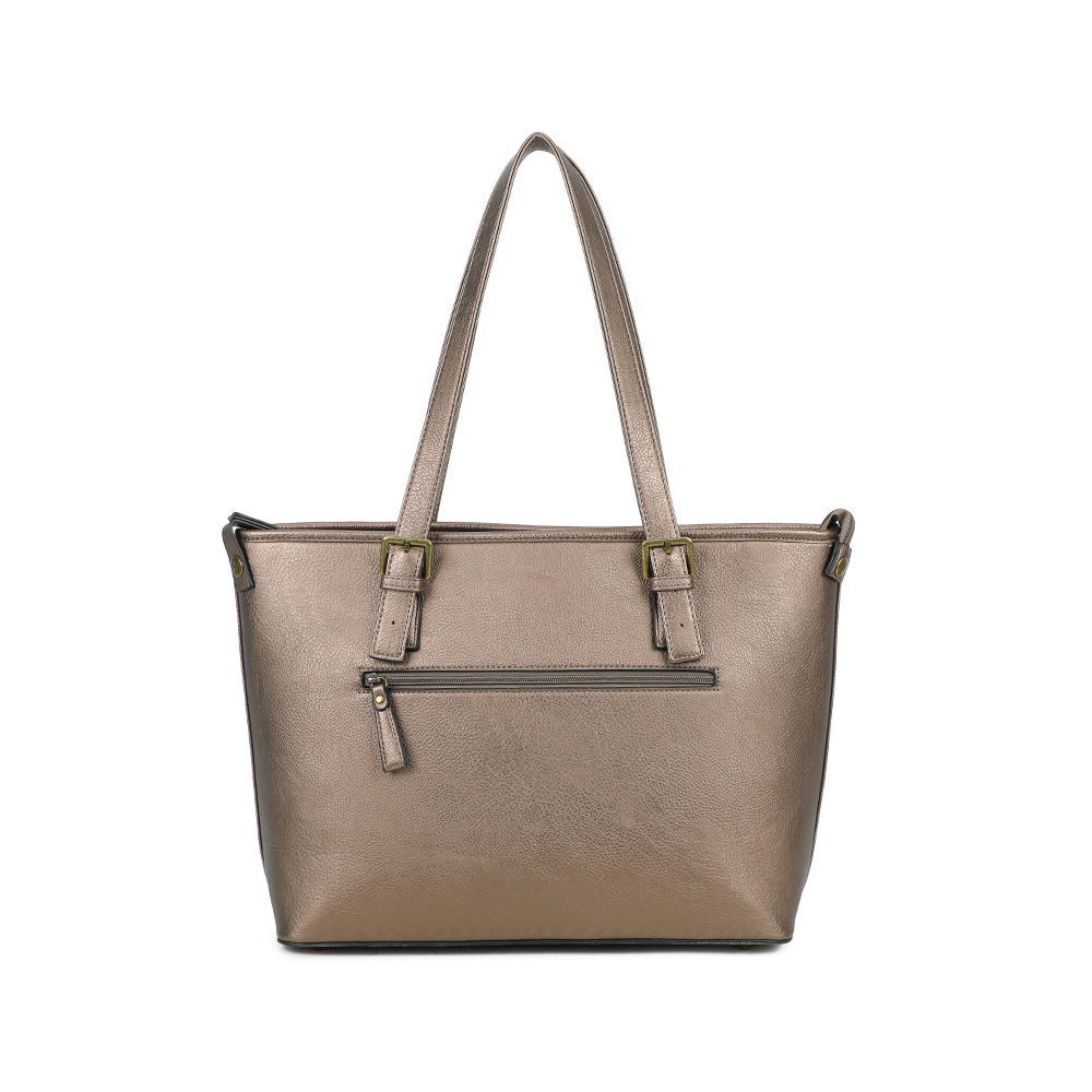 grand sac en cuir vegan couleur bronze