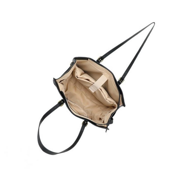 grand sac noir en cuir vegan